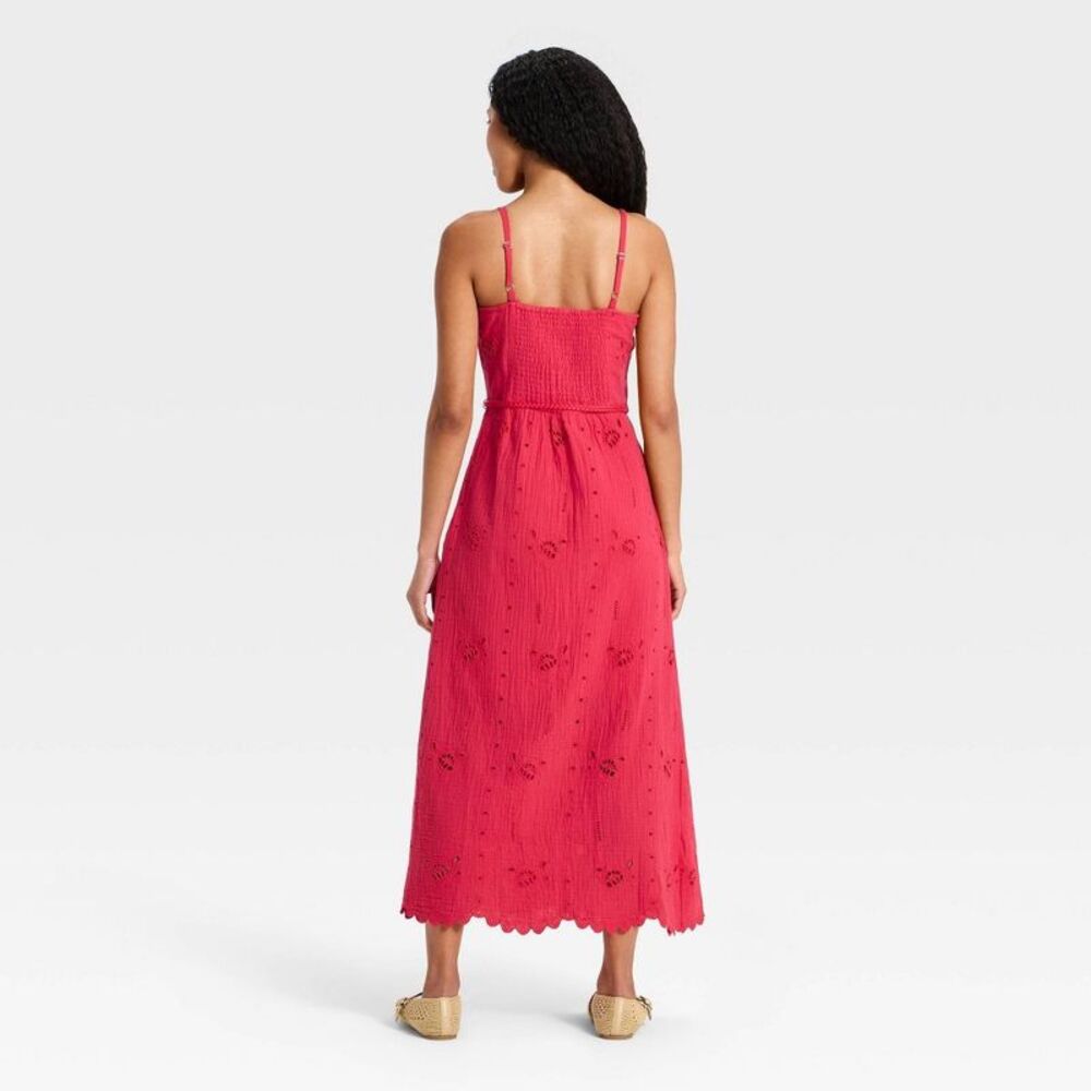Universal Thread - Women's Crafted Midi Sundress - Universal Thread R Red - Picture 2 of 3